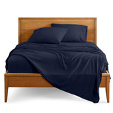 Bare Home queen flat sheet shows smooth top edge for a premium finish.