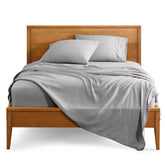 Bare Home Queen Sheet Set flat sheet demonstrates ultra-soft microfiber for year-round comfort.