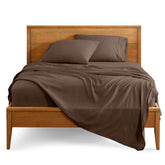 Bare Home queen sheet set flat sheet showcases all-season softness and comfort.