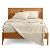 Bare Home Queen Sheet Set ultra-soft fabric close-up highlights cozy, breathable comfort.