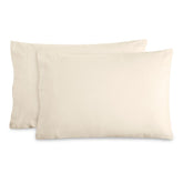 Bare Home sand flannel pillowcase 2-pack showing soft, cozy texture