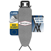 Bartnelli by Rorets ironing board with 43x13 inch surface for efficient at-home ironing.