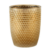 BASDHE modern golden trash can adds chic bathroom style with compact size.