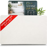 Batai extra-large stone bath mat close-up showing absorbent diatomite surface for quick drying