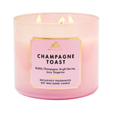 Bath & Body Works Champagne Toast jar front with triple-wick design for a strong aroma