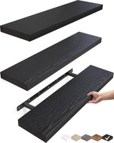 BAYKA floating shelves set on wall for organized storage in any room