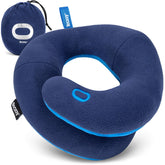 BCOZZY kids travel pillow navy front view for cozy neck support on trips