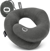 BCOZZY travel neck pillow front view highlighting double support for head and neck