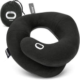 BCOZZY travel neck pillow front view highlighting double support for neck and head.