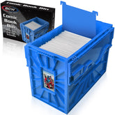 BCW short comic bin showing capacity to hold 150 comics for organized storage
