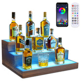 BEARUT 3-tier wine rack with RGB glow for elegant home bar display.