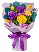 Beaulasting Roses preserved purple bouquet with long-lasting color for gifting.