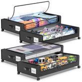 Beborxue under-bed storage with rolling wheels for smooth, quiet access