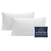 Beckham Hotel Collection cooling pillowcase king-size close-up showing silky breathable fabric.