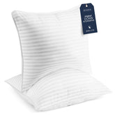 Beckham euro throw pillow set in rectangular packaging ready to expand into square cushions.