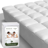 Beckham Hotel Collection king mattress pad extra-padded for plush comfort and protection.