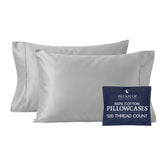 Beckham Hotel Collection pillowcase close-up shows silky sateen finish for cooler sleep.