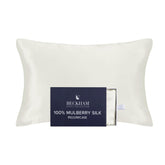 Beckham Hotel Collection silk pillow case with zipper, smooth surface for hair and skin protection