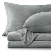 BEDELITE flannel sheets full grey with plush warmth for chilly nights