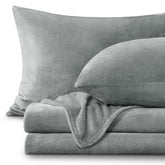 BEDELITE flannel sheets king grey close-up texture highlighting softness