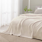 BEDELITE fleece blanket king size on bed delivers plush warmth.
