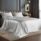 BEDELITE satin sheets queen close-up of silky fabric ideal for hair and skin care