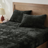 BEDELITE velvet fitted sheet close-up texture shows plush, ultra-soft comfort