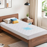 BEDLORE twin waterproof mattress protector with deep pocket for secure fit and spill protection.
