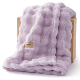 Bedsure 3D CloudBubble texture closeup shows plush comfort for lounging and decor.