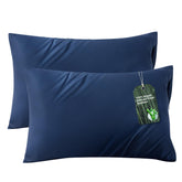 Bedsure bamboo-rayon cooling pillowcase shown to keep hot sleepers feeling cooler at night.