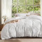 Bedsure boho duvet cover king with embroidery adds decorative texture to your bed.