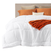 Bedsure king comforter with 8 tabs top view ready for duvet cover pairing.