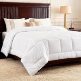 Bedsure queen comforter 88x88 in white shows generous bed coverage for a clean look