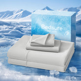 Bedsure cooling sheets close-up showing soft, breathable fabric for hot sleepers