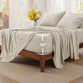 Bedsure Deep Pocket King Sheet Set flat sheet laid flat for full bed coverage