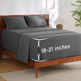Bedsure deep pocket queen sheets with pintuck edges secure fit.