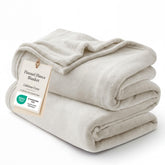 Bedsure fleece blanket twin on bed delivers soft warmth for restful nights