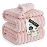Bedsure GentleSoft pink throw on couch shows cozy comfort for lounging