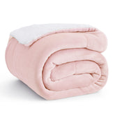 Bedsure GentleSoft Sherpa Blanket top view highlights plush warmth ideal for evenings