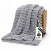 Bedsure GentleSoft twin blanket close-up of plush microfiber for year-round warmth.