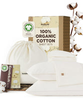 Bedsure GOTS organic cotton king set on bed for breathable luxury