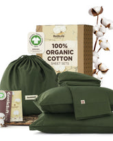 Bedsure GOTS organic cotton sheets with a secure 17-inch deep pocket fit
