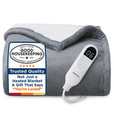 Bedsure heated throw with soft flannel top delivers cozy warmth on chilly evenings