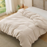 Bedsure Oat Milk duvet cover soft texture for restful sleep