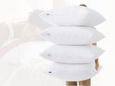 Bedsure standard 4-pack pillows on bed showing plush comfort