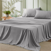 Bedsure queen sheet set full kit on bed showing complete 4-piece convenience and hotel-like comfort