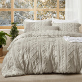Bedsure tufted boho comforter oversized king shows refined texture for a cozy king-size bed