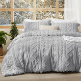 Bedsure tufted boho comforter set King with elegant embroidery for refined style.