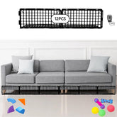 BeeStorix under-couch-blockers assembly: detachable panels for a secure fit under furniture.