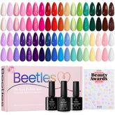 Beetles Summer gel nail polish set offers 36 colors for versatile year-round manicures.